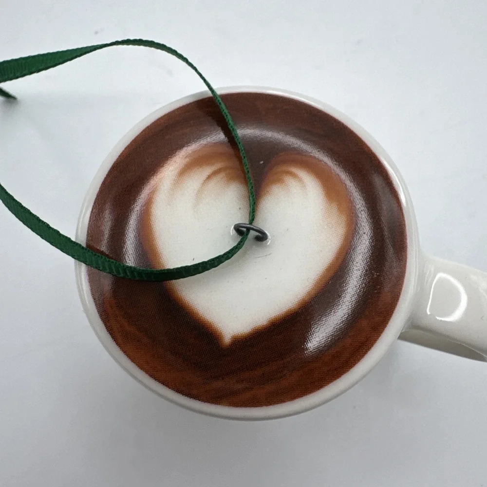 Starbucks Ornament Mini Coffee Cup Latte Heart Valentines Day or Christmas New‎ - Picture 4 of 6
